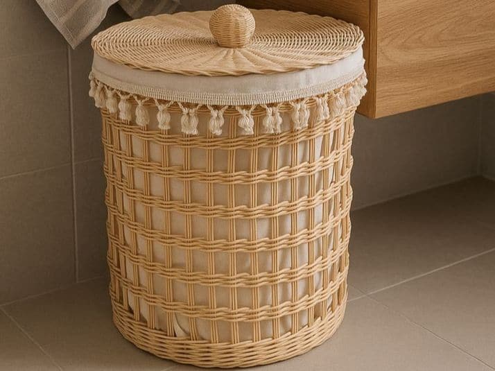 تصویر 4 از سبد حصیری استوانه انتخابی هوشمندانه برای خانه